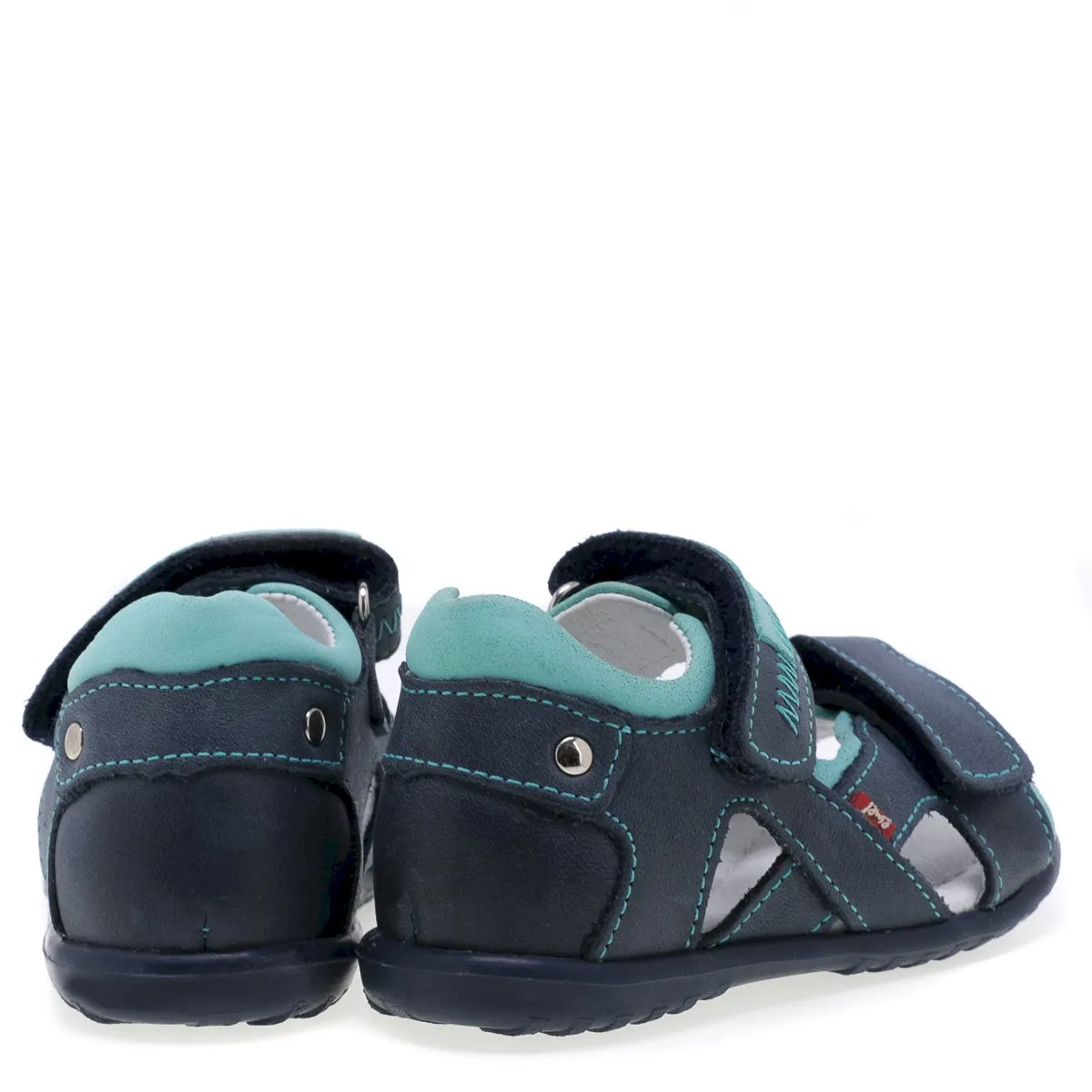 (2086) Emel navy turquoise first Sandals