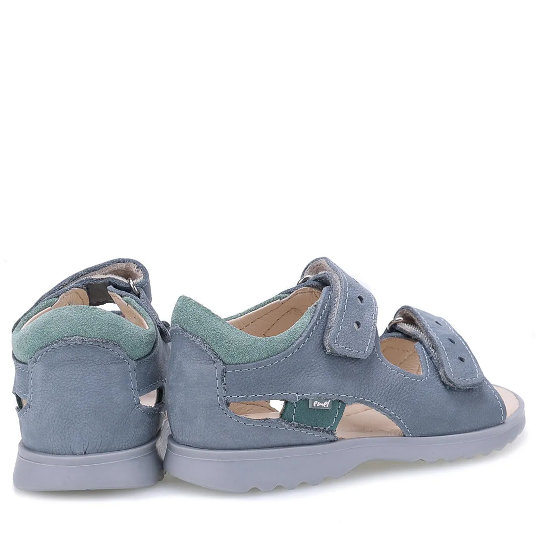 (2766A-9) Emel blue velcro sandals