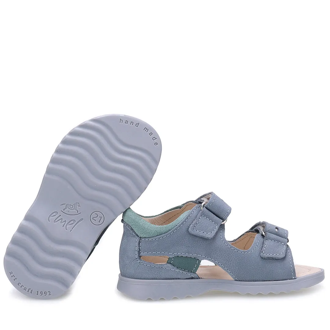 (2766A-9) Emel blue velcro sandals