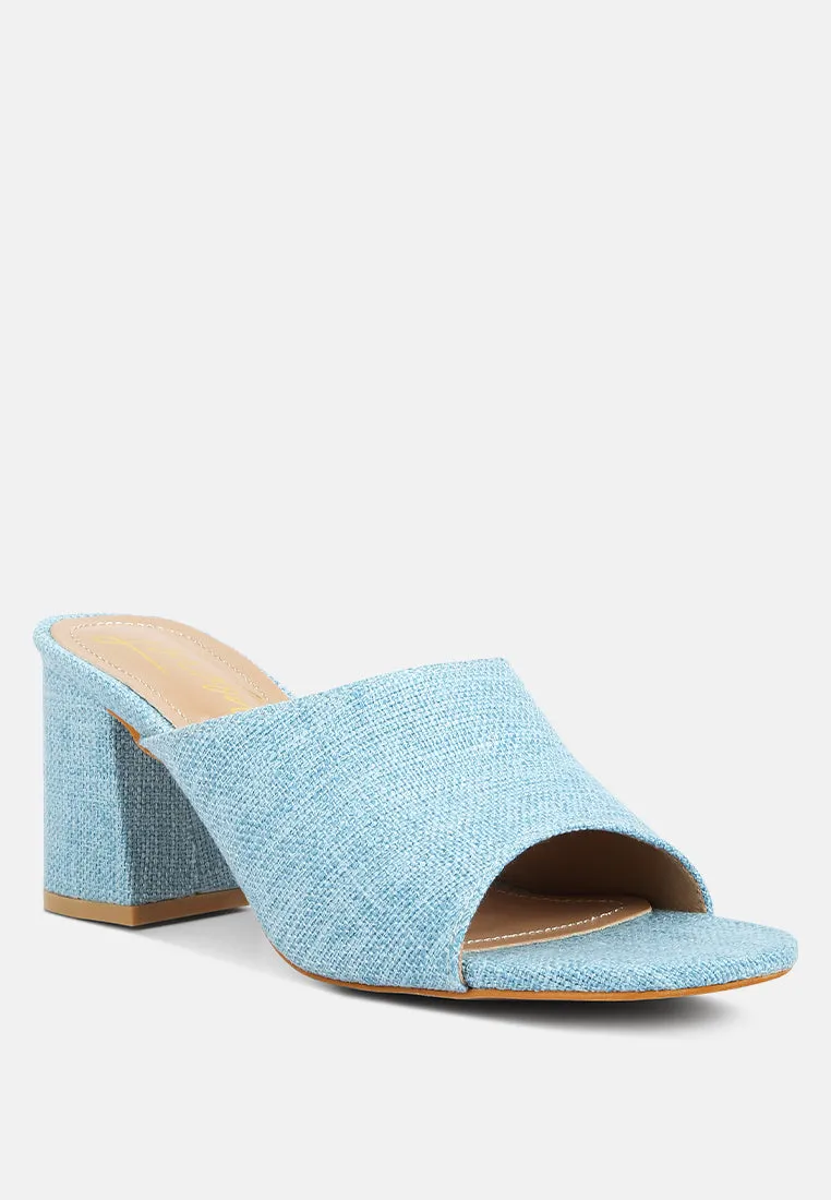 Addie Block Heel Slip On Sandals