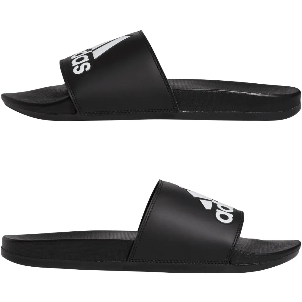 ADIDAS ADILETTE COMFORT SLIDE SANDALS - BLACK/WHITE/BLACK