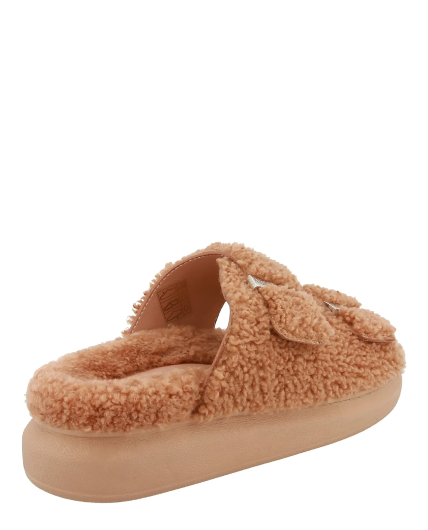 Alexander McQueen Womens Shearling Slide Sandals