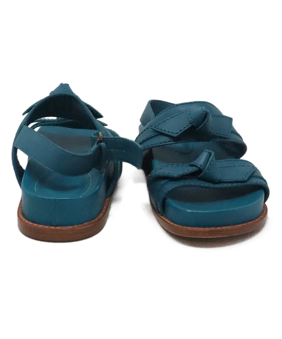 Alexandre Birman Teal Leather Sandals sz 6