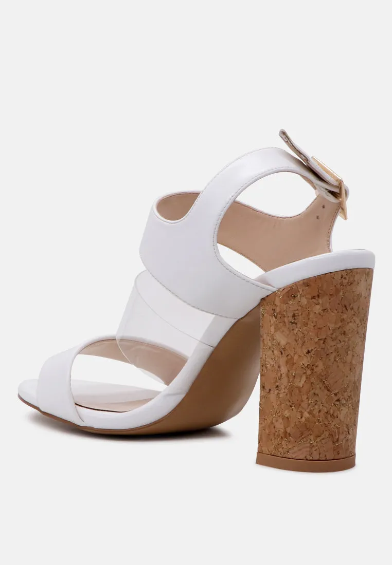 Alisha Clear Strap Block Heeled Sandals