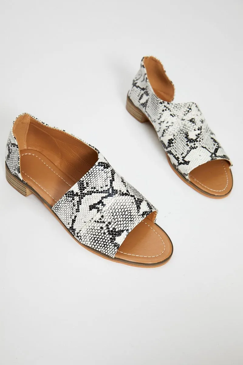 Animal Print Side Cut Out Flats