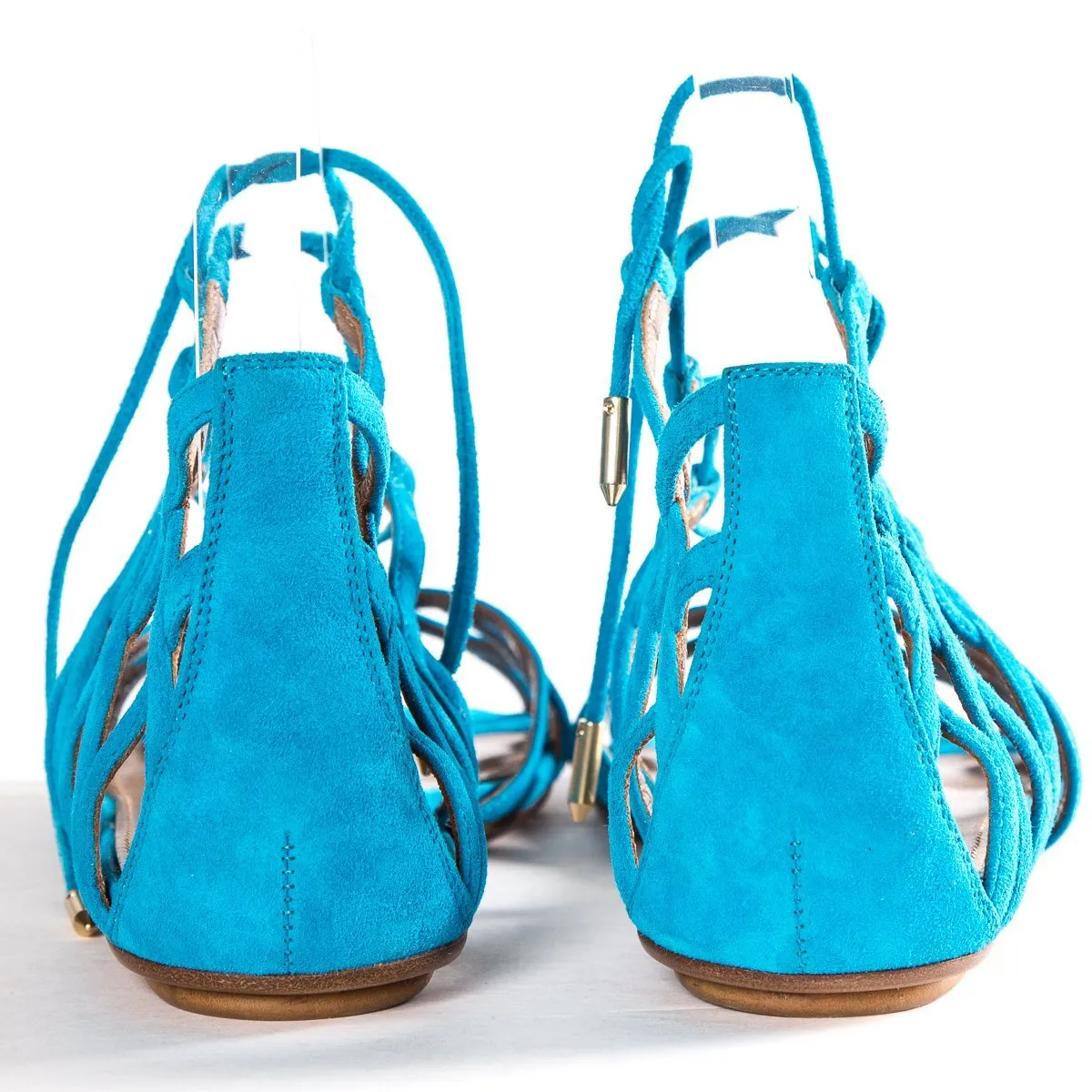 Aquazzura Turquoise Suede Sandals SZ 37 sale