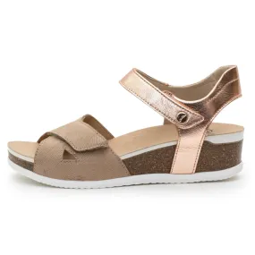 Ara Nantucket Sand/Rose Gold Wedge Sandal (Women's)