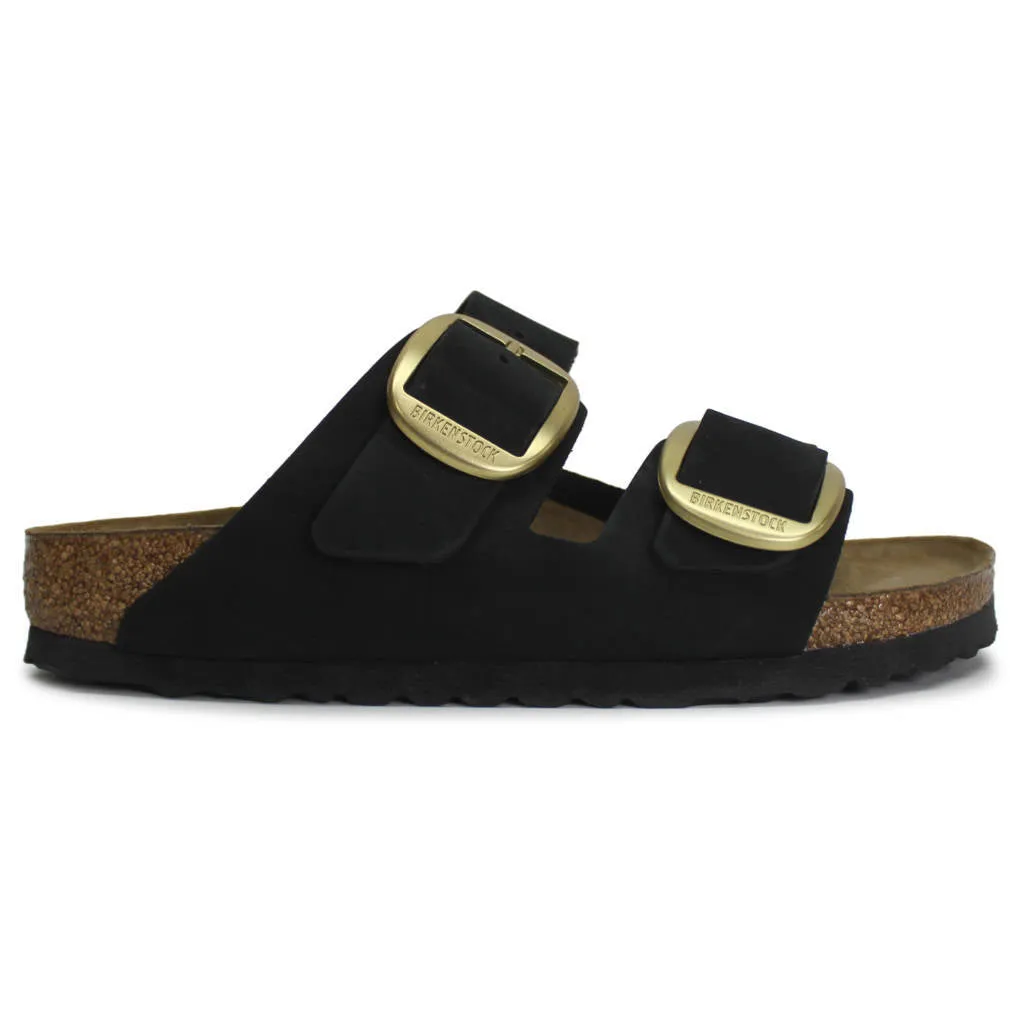 Arizona Big Buckle Nubuck Leather Unisex Slides Sandals