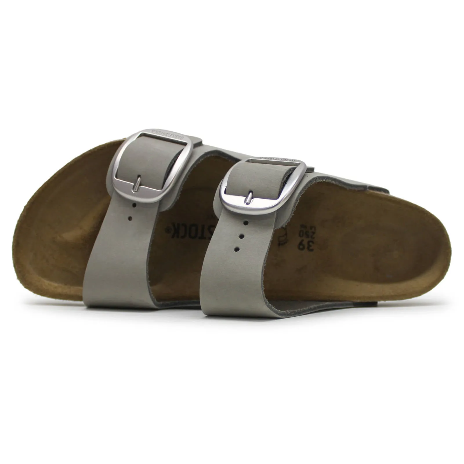 Arizona Big Buckle Nubuck Leather Unisex Slides Sandals