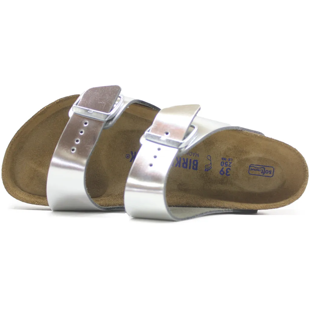 Arizona Soft Footbed Natural Leather Women's Slide Sandals