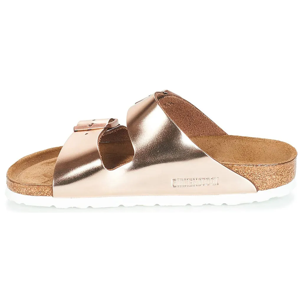 Arizona Soft Footbed Natural Leather Women's Slide Sandals