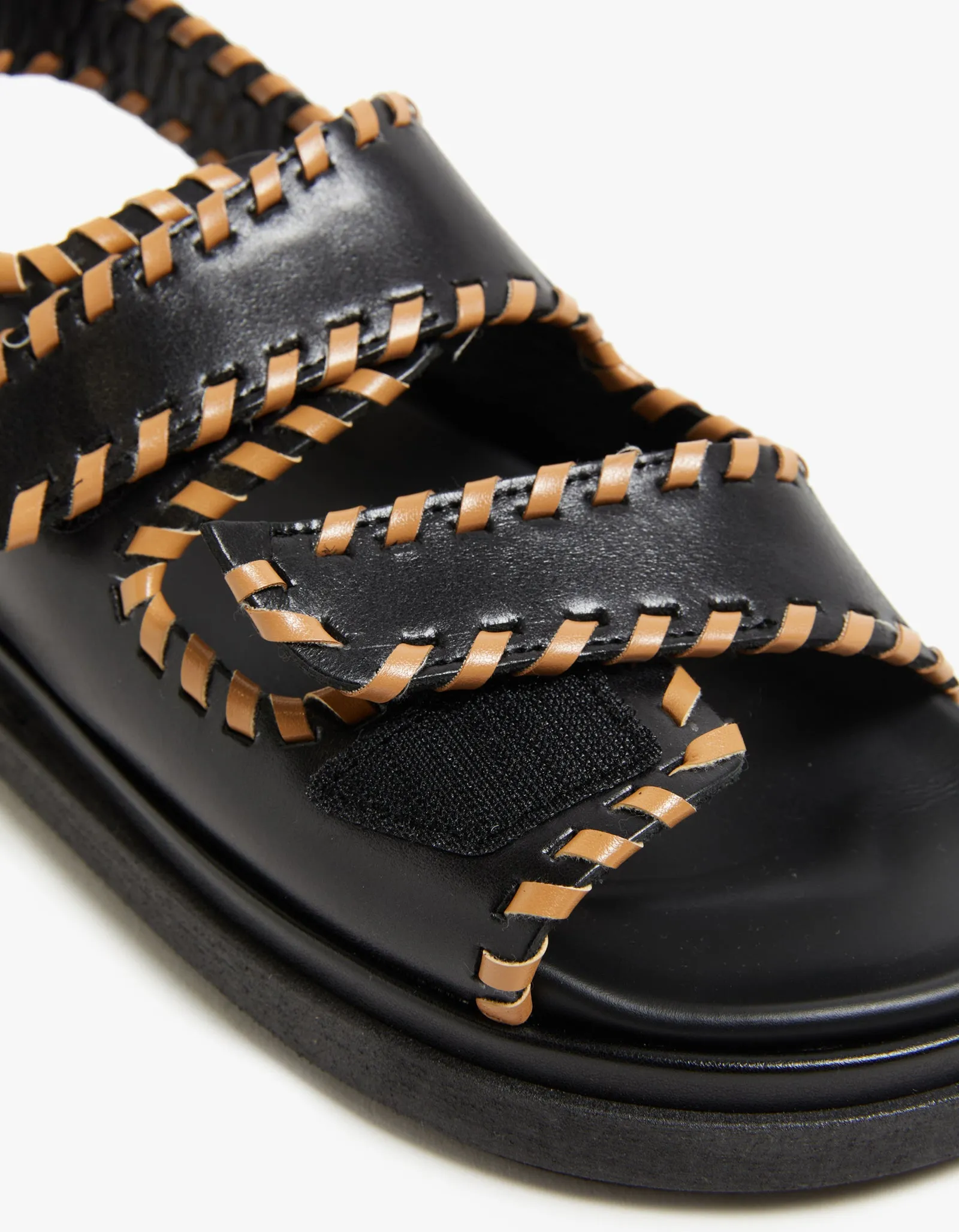 Barrel Sandals - Black Tan