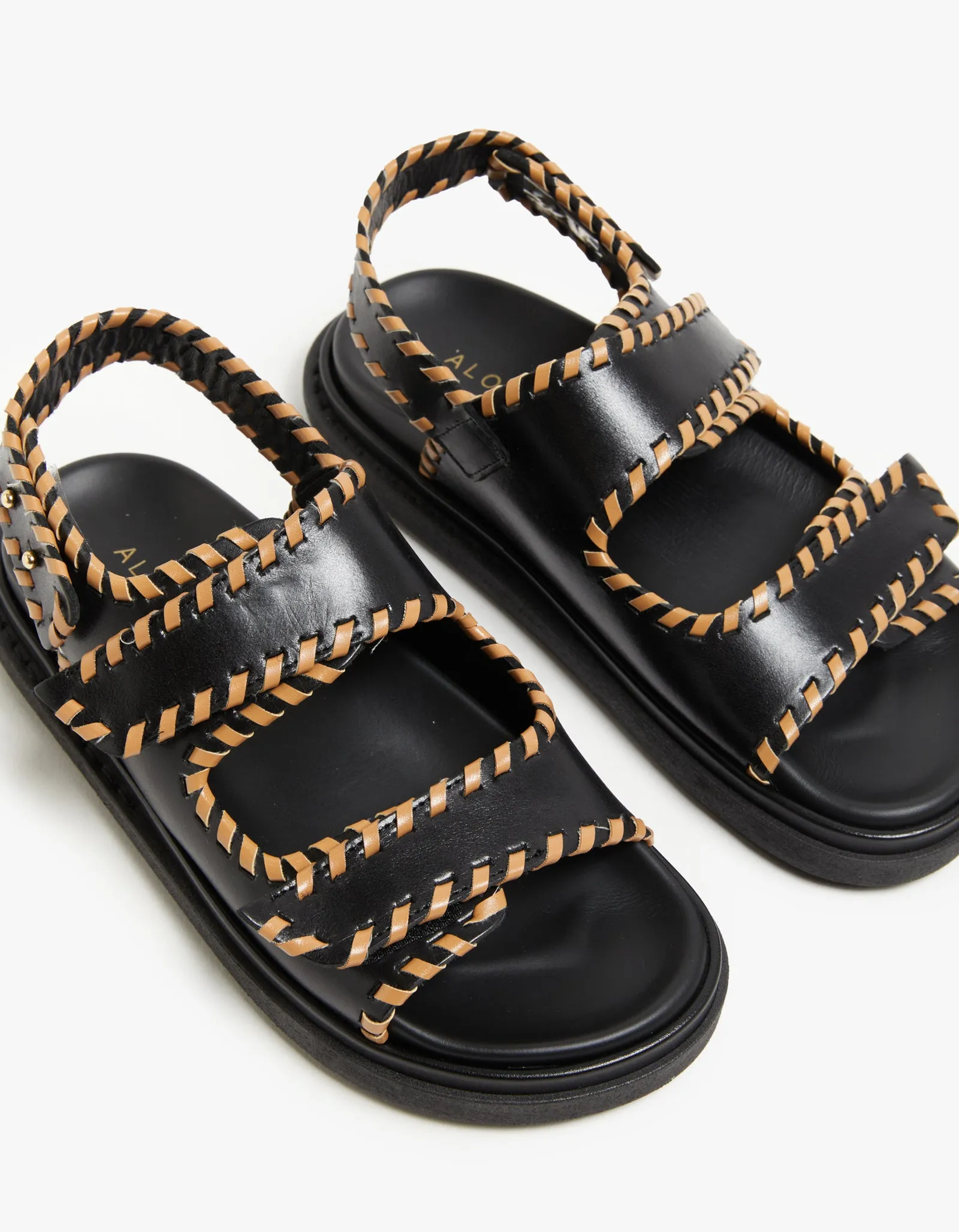 Barrel Sandals - Black Tan