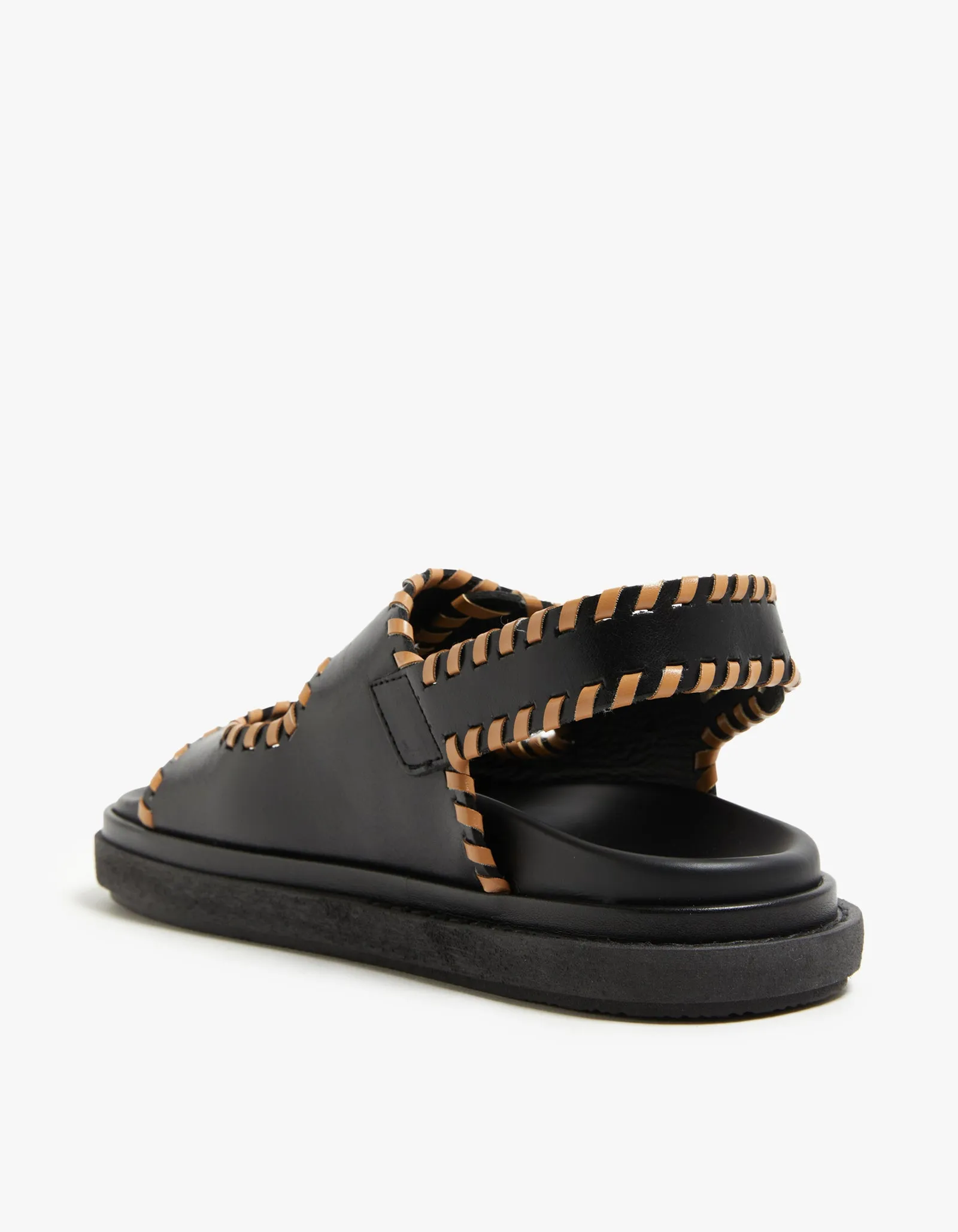 Barrel Sandals - Black Tan