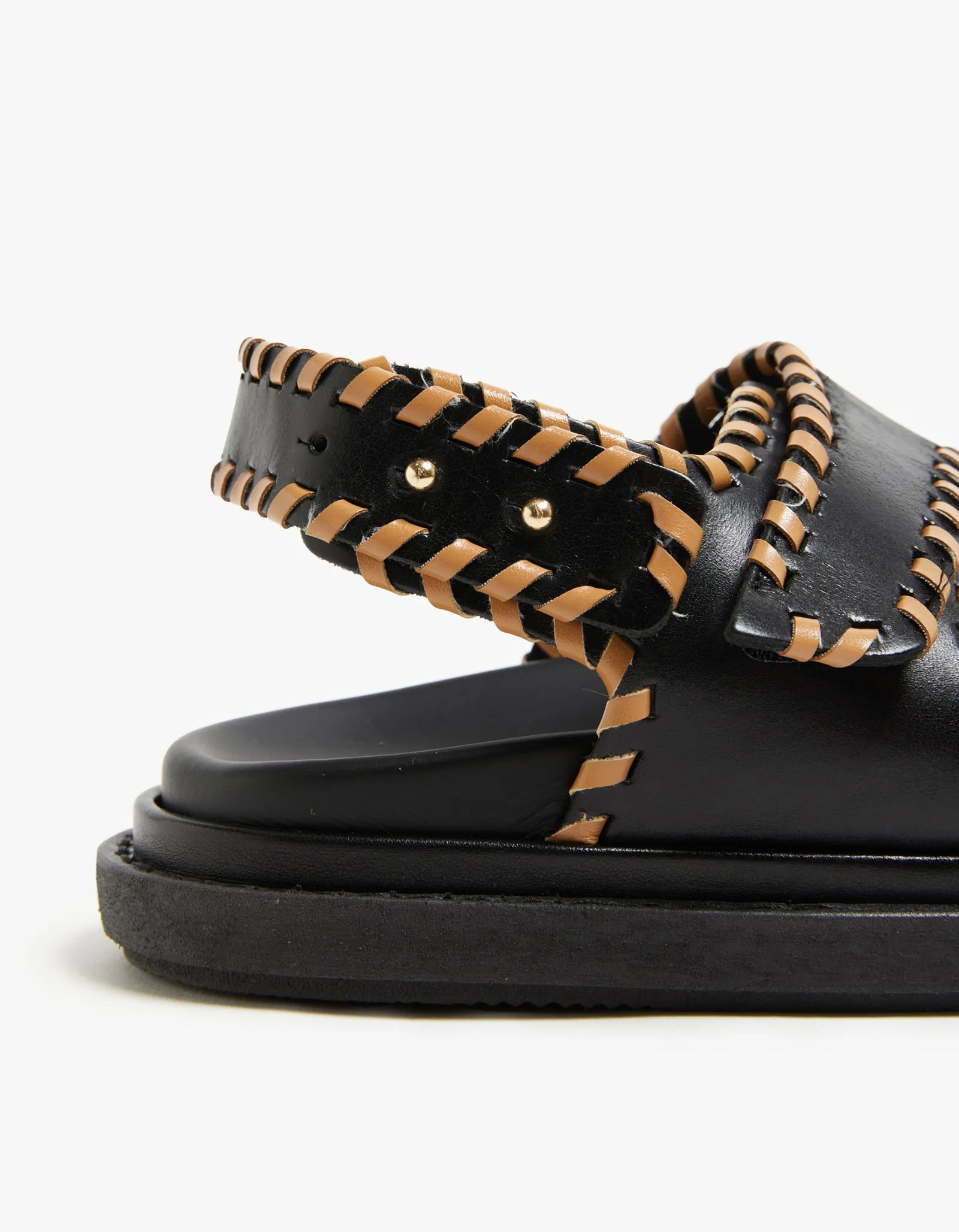 Barrel Sandals - Black Tan