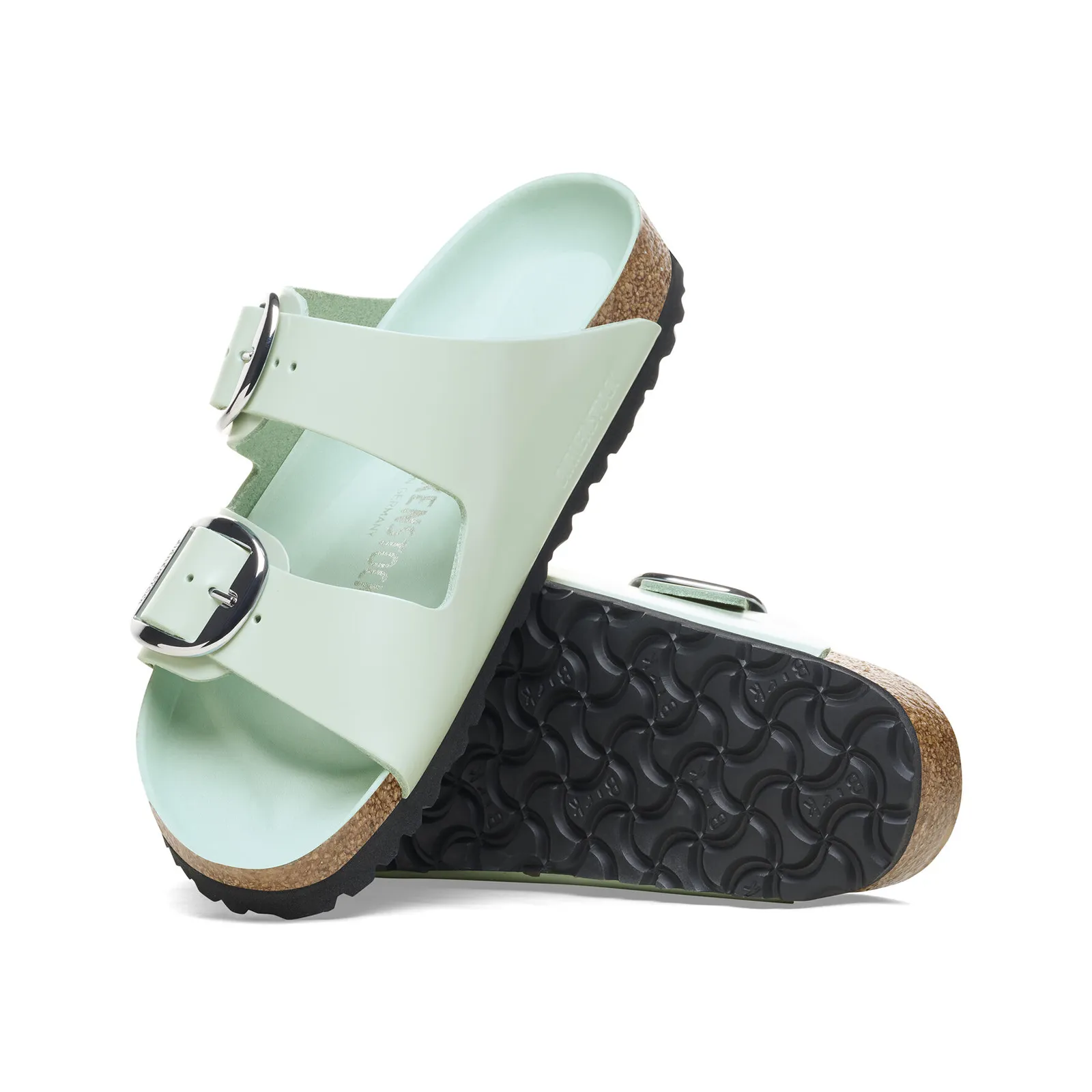 Birkenstock Arizona Big Buckle Sandal (Women) - High Shine Surf Green Leather