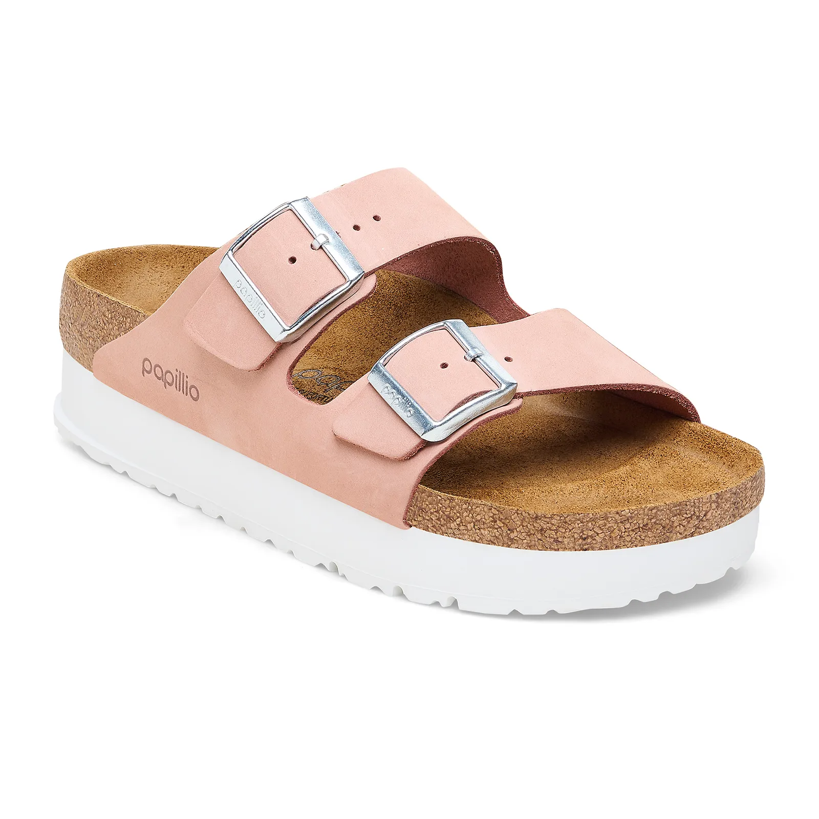 Birkenstock Arizona Platform Sandal (Women) - Soft Pink Nubuck