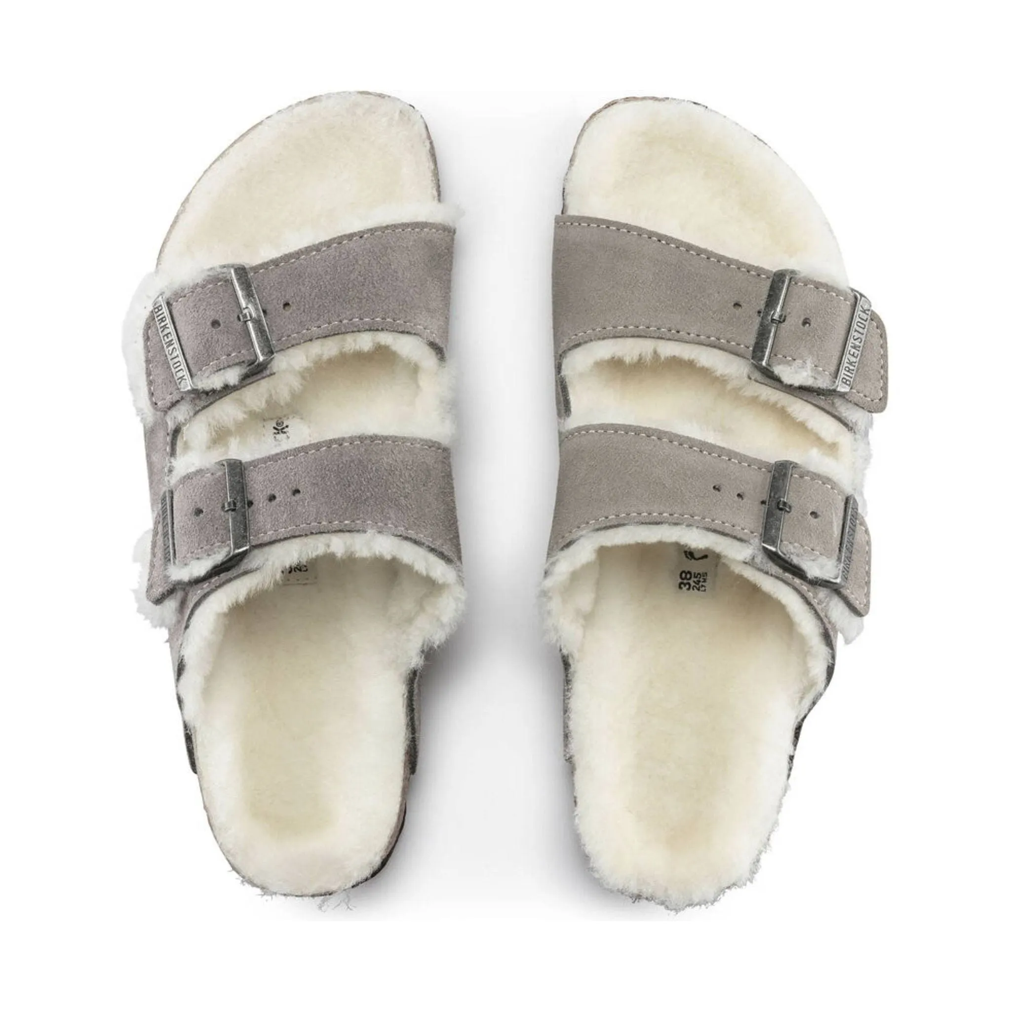 Birkenstock Arizona Shearling Sandal - Stone