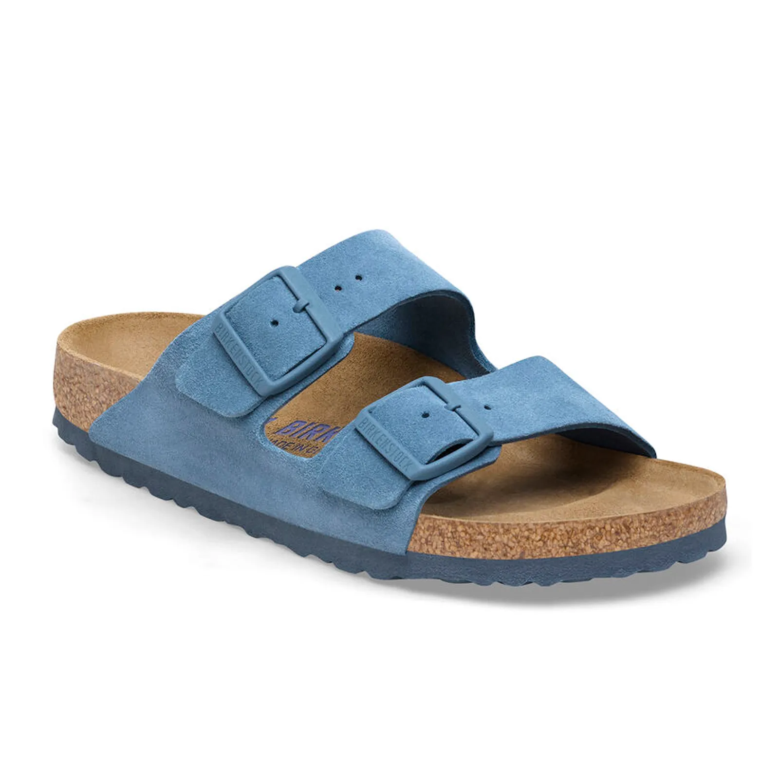 Birkenstock Arizona Soft Footbed (Men) - Elemental Blue Suede