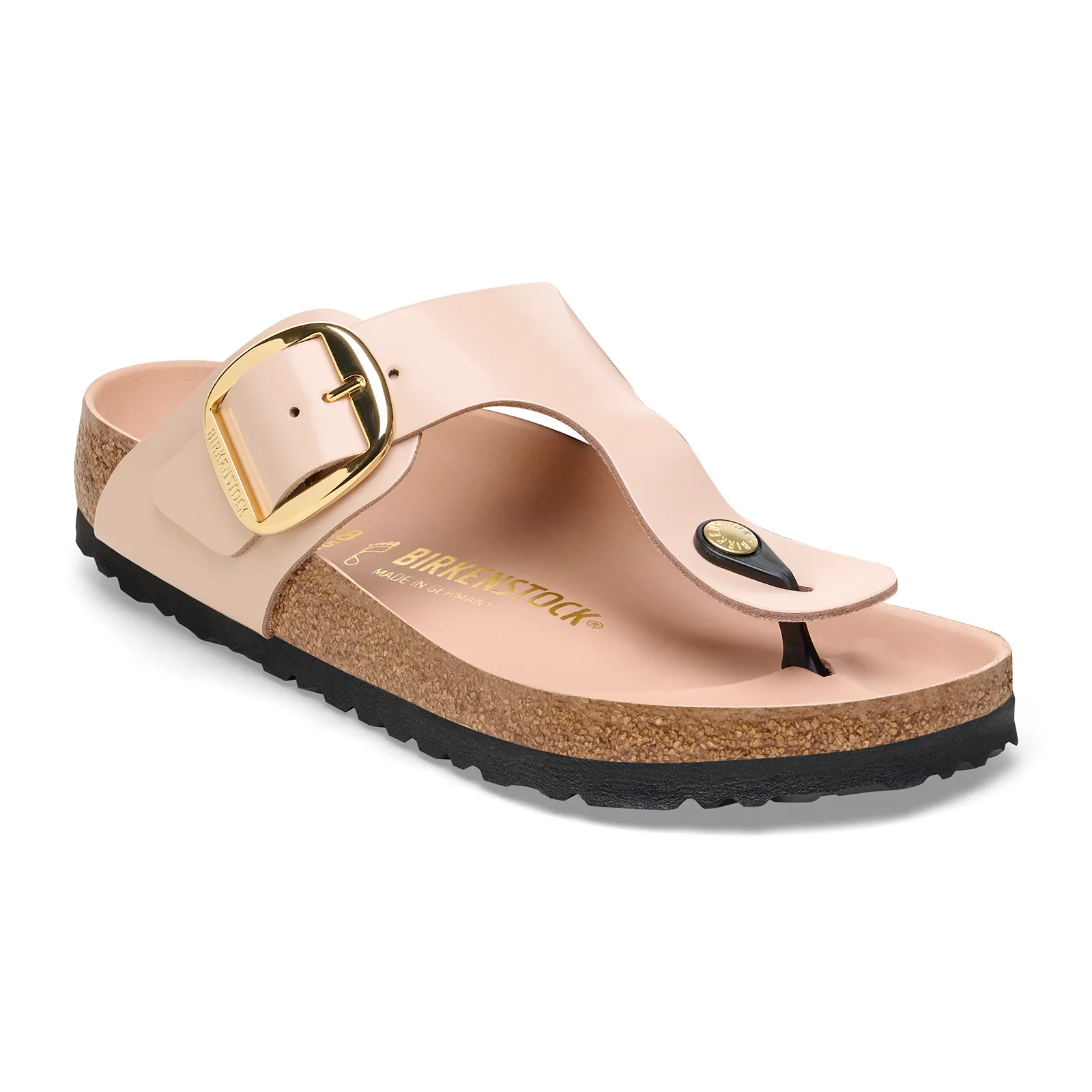 Birkenstock Gizeh Big Buckle (Women) - High Shine New Beige Leather