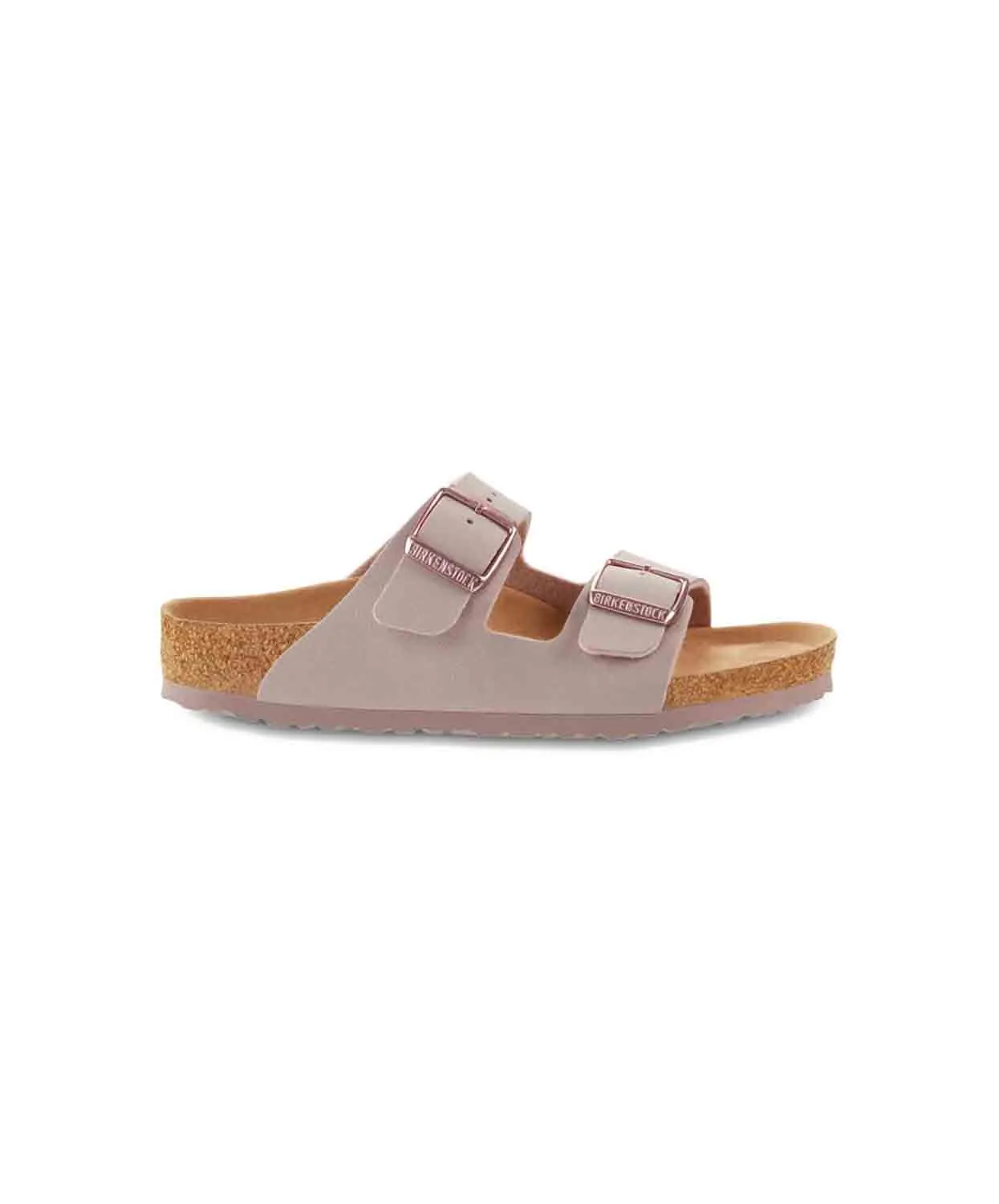 Birkenstock Kids Arizona BirkiBuc Earthy Lavender Blush (Fog) Vegan Sandals