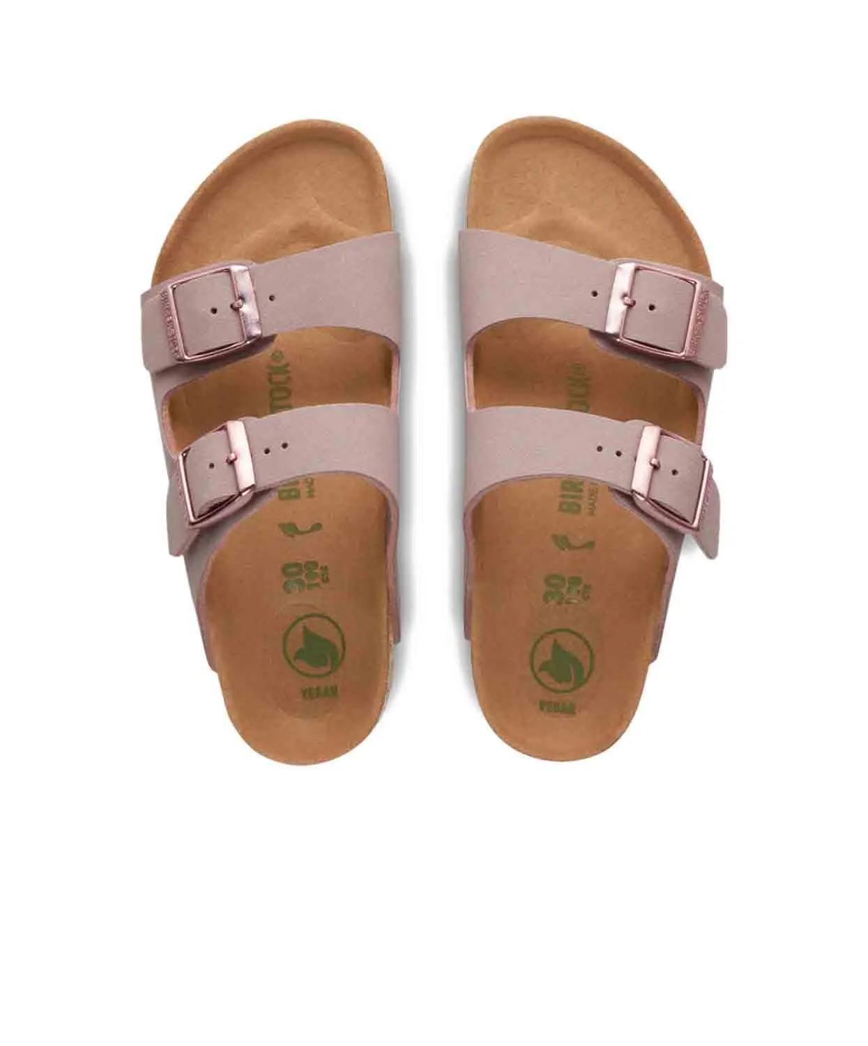 Birkenstock Kids Arizona BirkiBuc Earthy Lavender Blush (Fog) Vegan Sandals