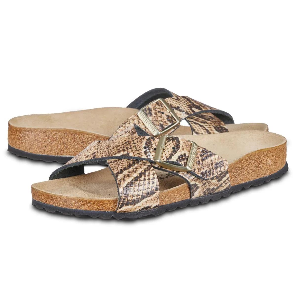 Birkenstock Siena Embossed Leather Snake Sandals