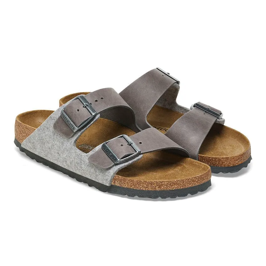 Birkenstock Women's Arizona - Light Gray Wool Felt/Leather