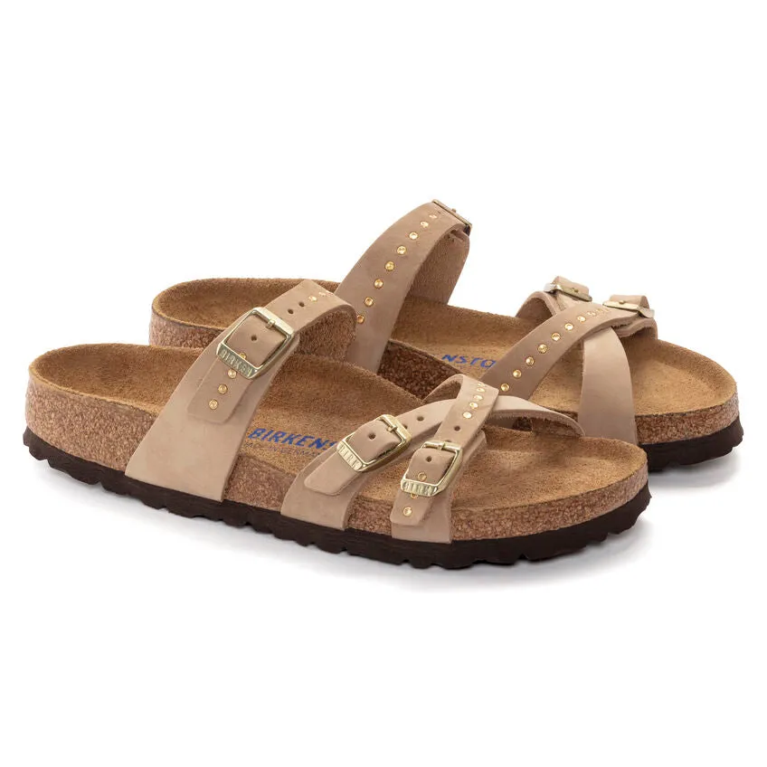 Birkenstock Women's Franca Soft Footbed Nubuck Leather (Sandcastle)