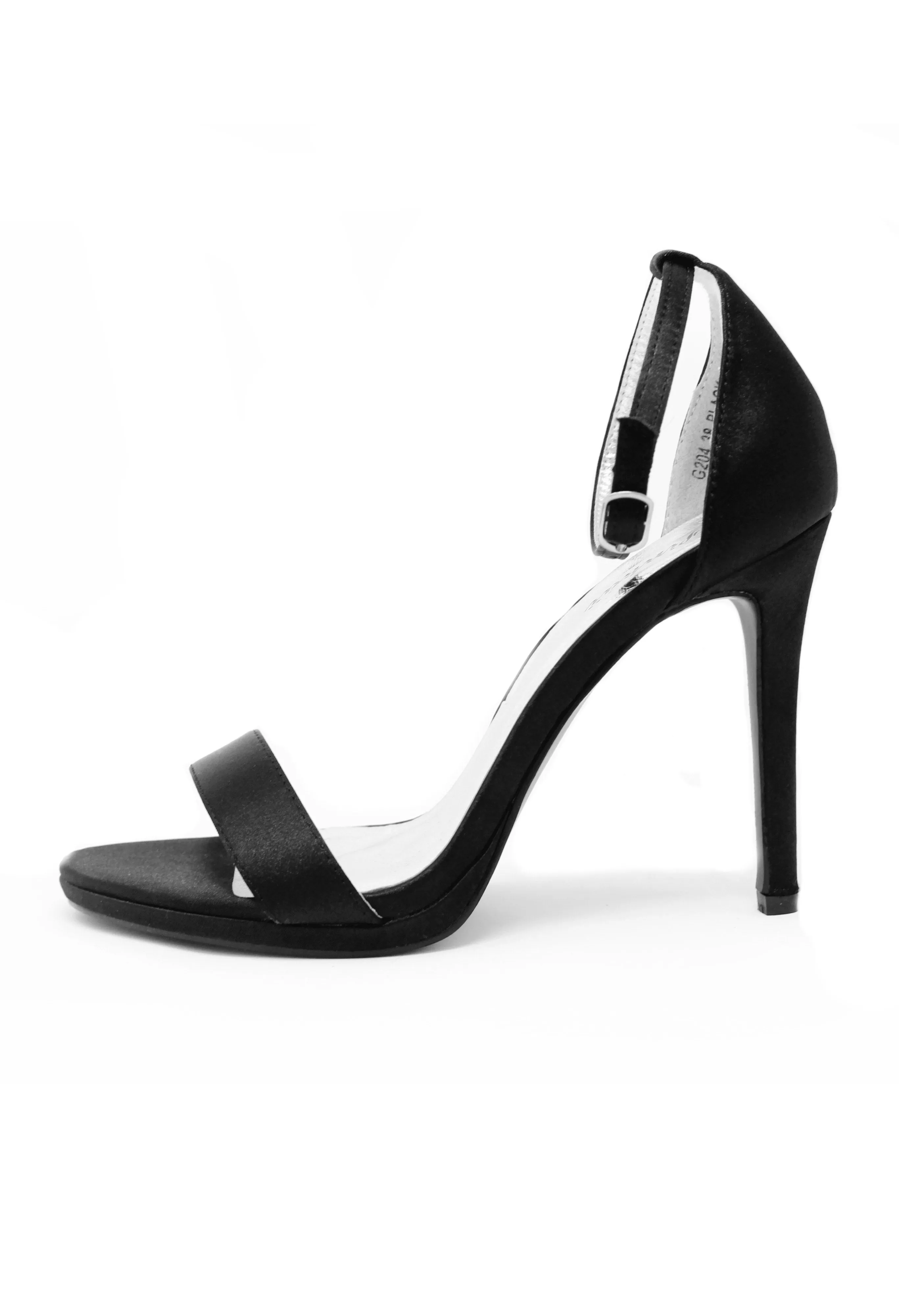 BLACK BARELY THERE SANDALS