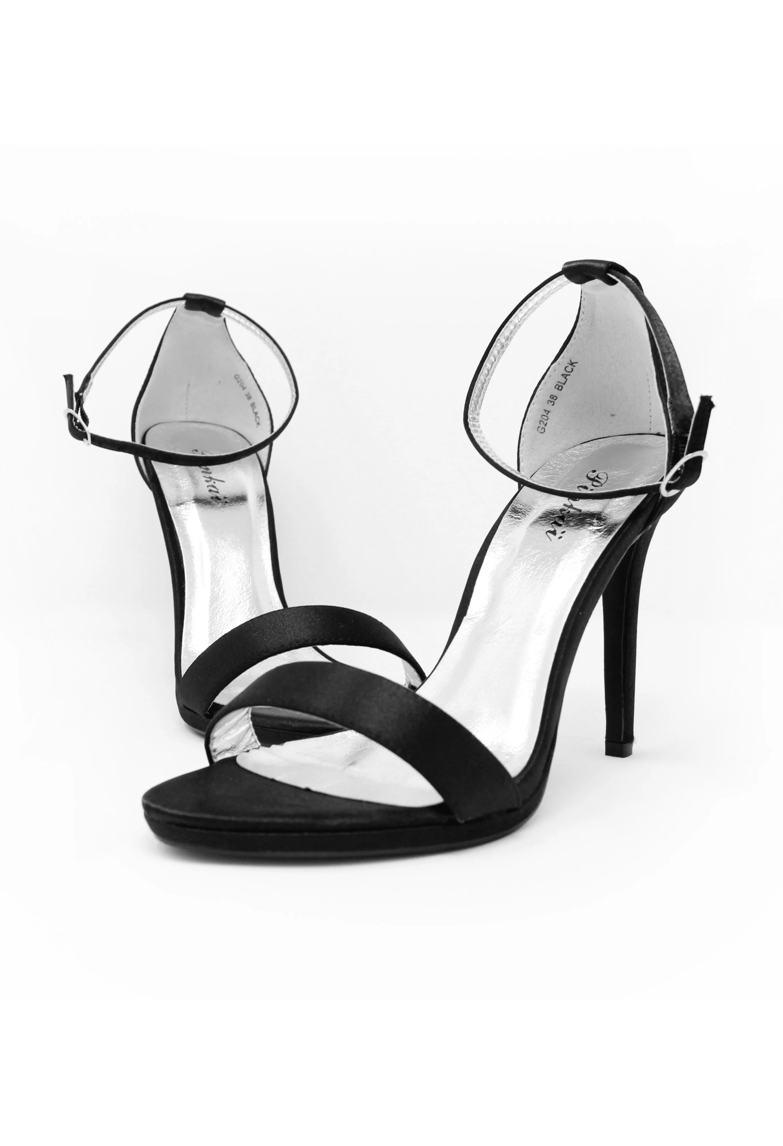 BLACK BARELY THERE SANDALS