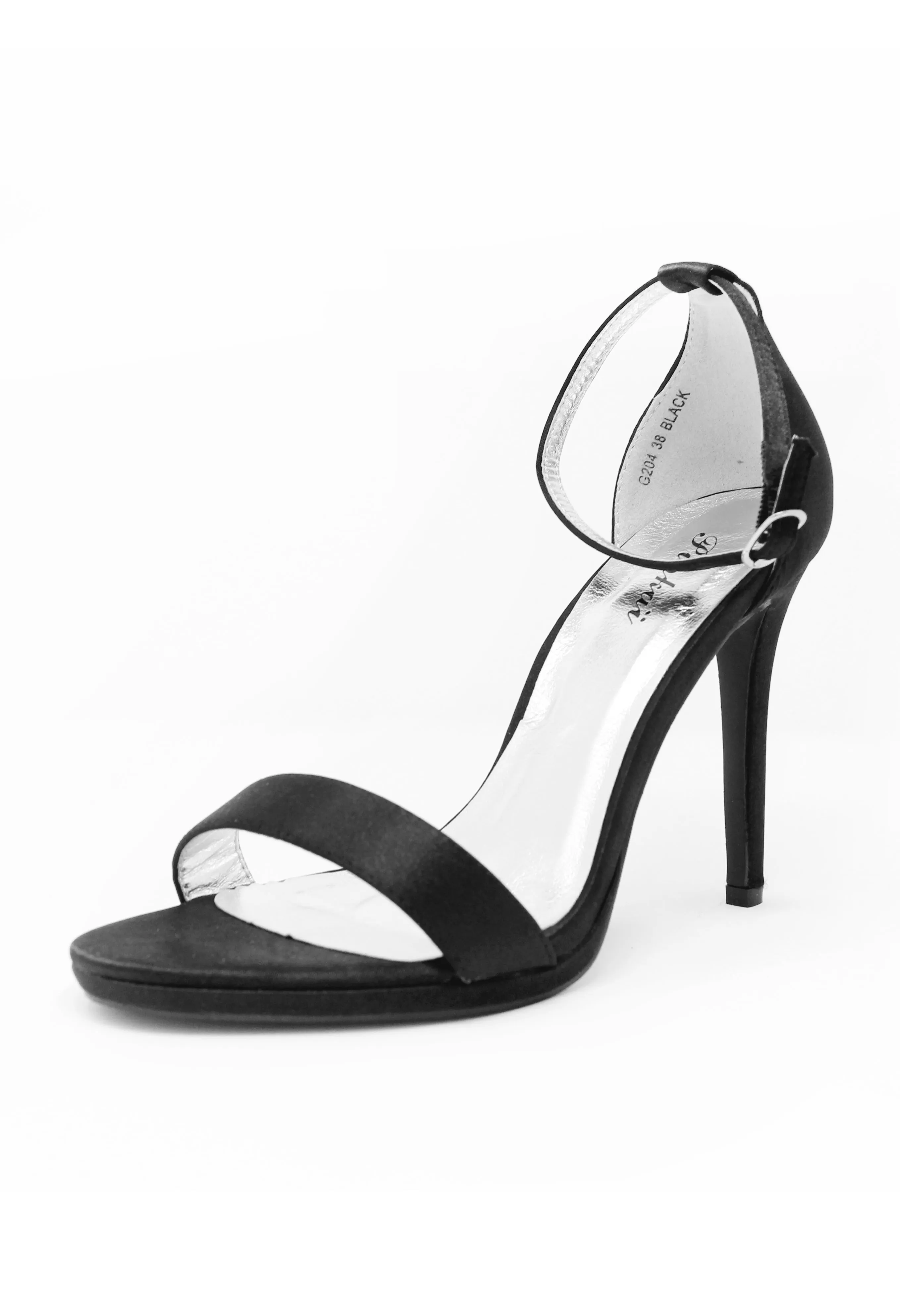 BLACK BARELY THERE SANDALS