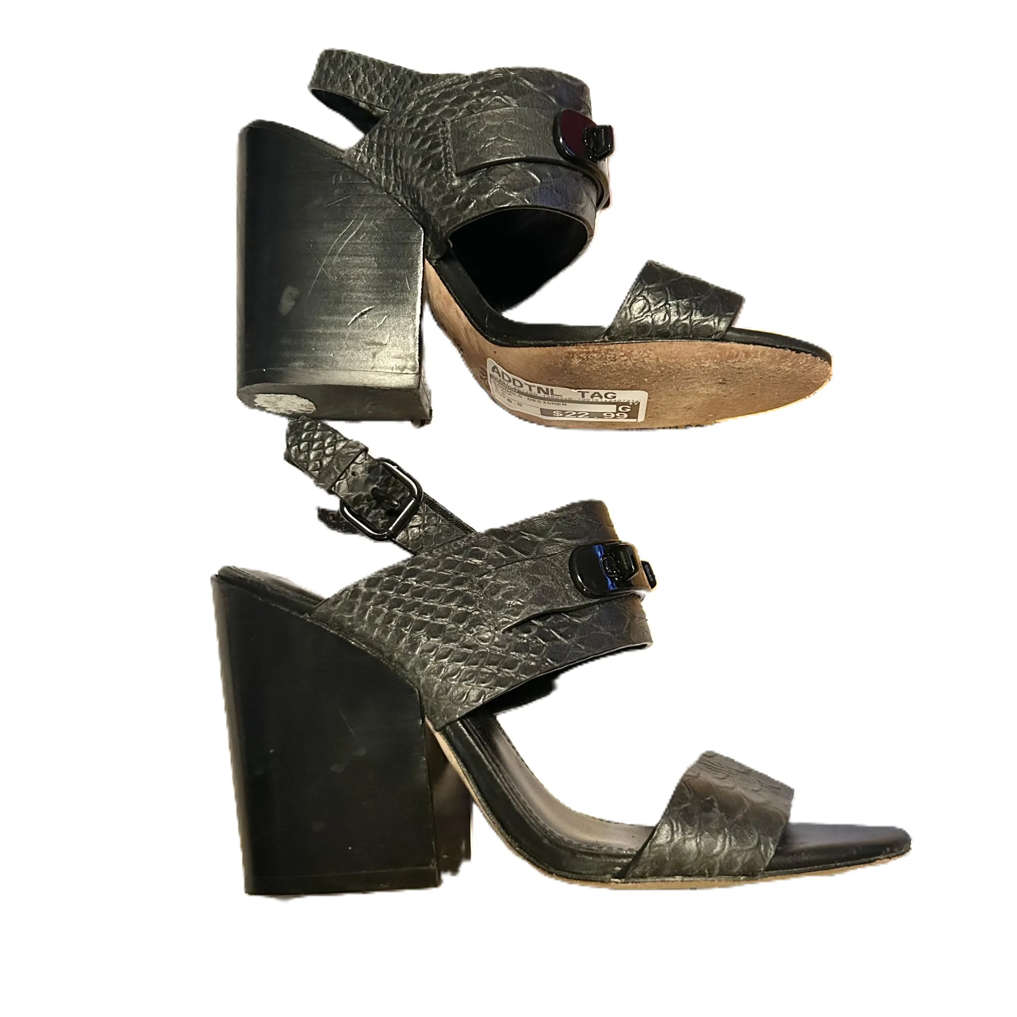 Black Sandals Designer By Coach, Size: 6.5