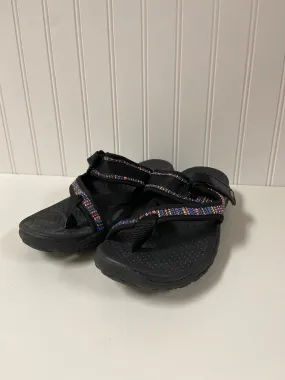 Black Sandals Flats Skechers, Size 9