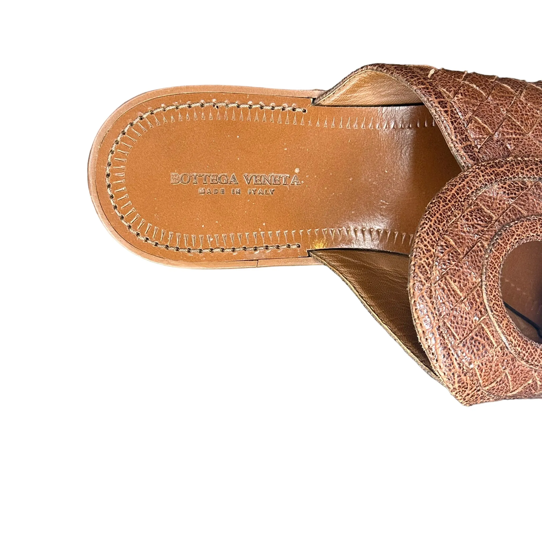 Bottega Veneta Brown Leather Sandals