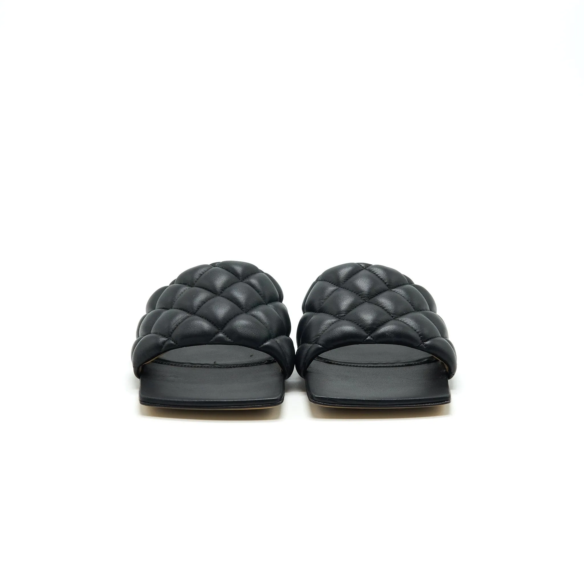 BOTTEGA VENETA PADDED SANDALS BLACK SIZE38.5