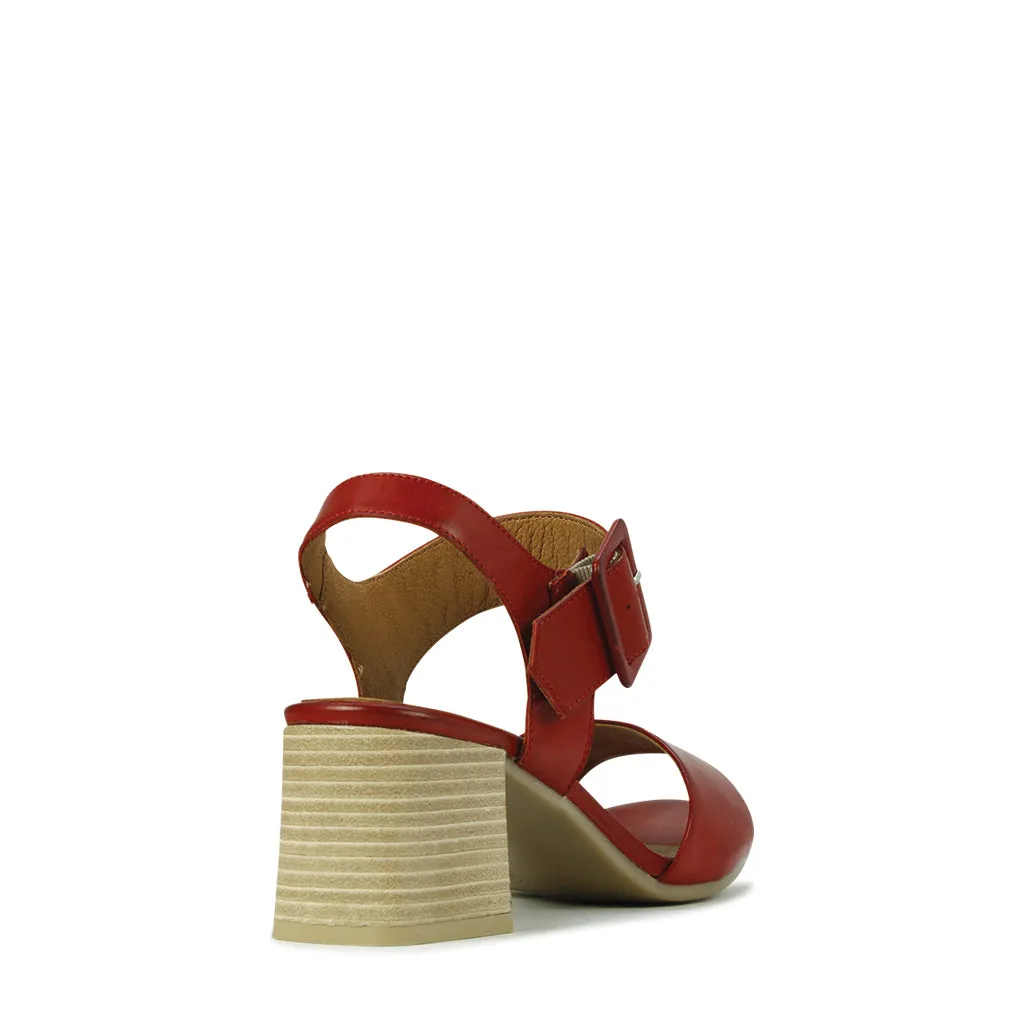 Bousie Leather Ankle Strap Sandals