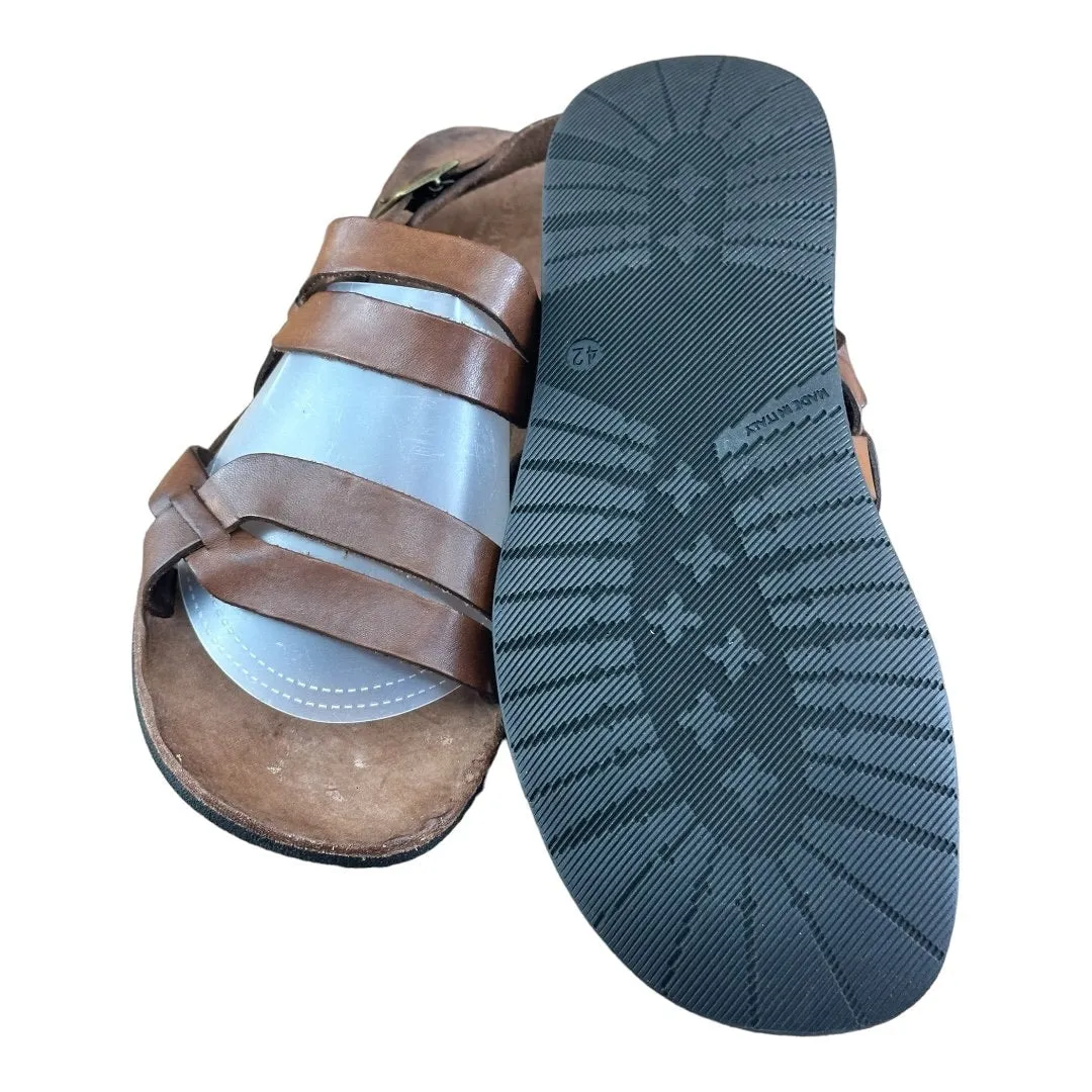 Brador Vero Cuoio Sandals Vintage effect Men Brown eather 8.5-9| 42