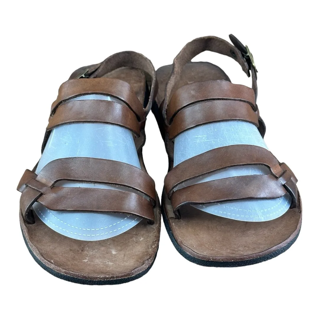 Brador Vero Cuoio Sandals Vintage effect Men Brown eather 8.5-9| 42