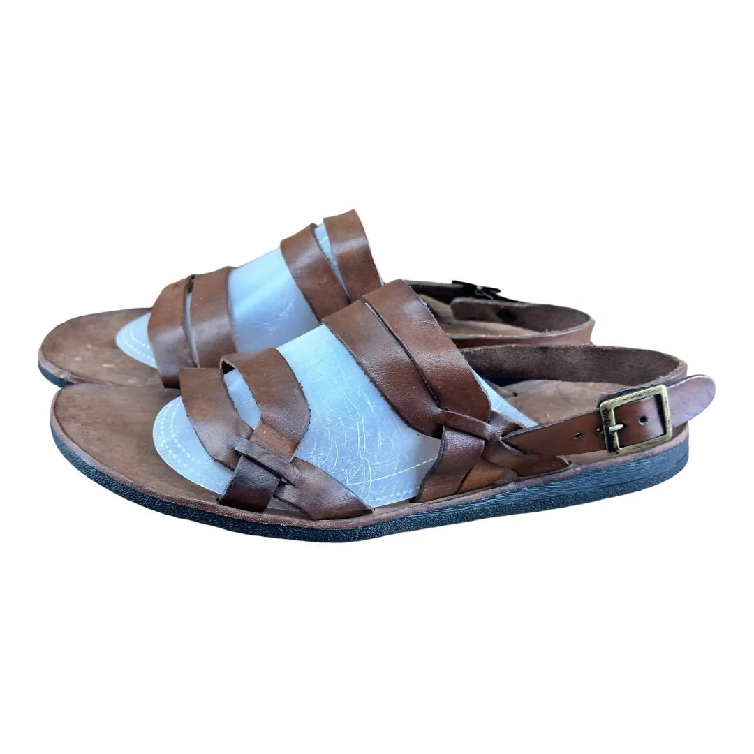 Brador Vero Cuoio Sandals Vintage effect Men Brown eather 8.5-9| 42