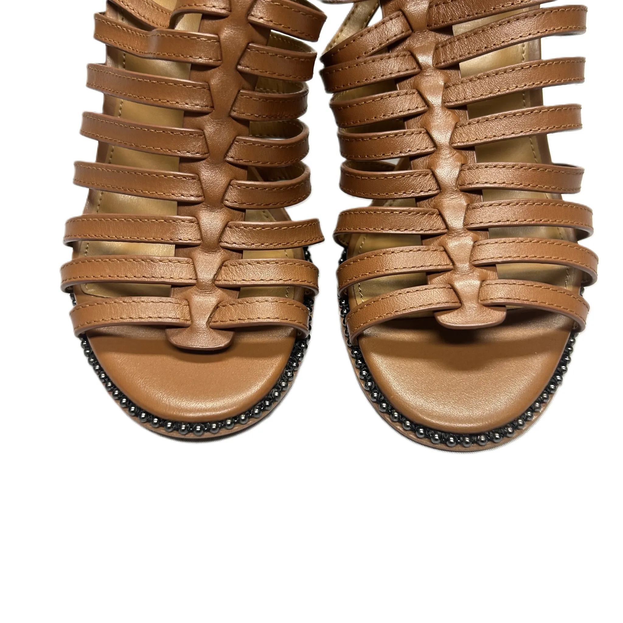 Brown Sandals Designer By Coach, Size: 7.5