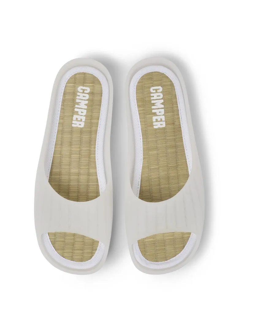 Camper Wabi white monomaterial sandals for women   