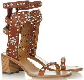 'Carol' Studded Sandals in Blue or Brown