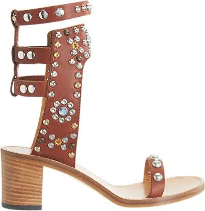 'Carol' Studded Sandals in Blue or Brown