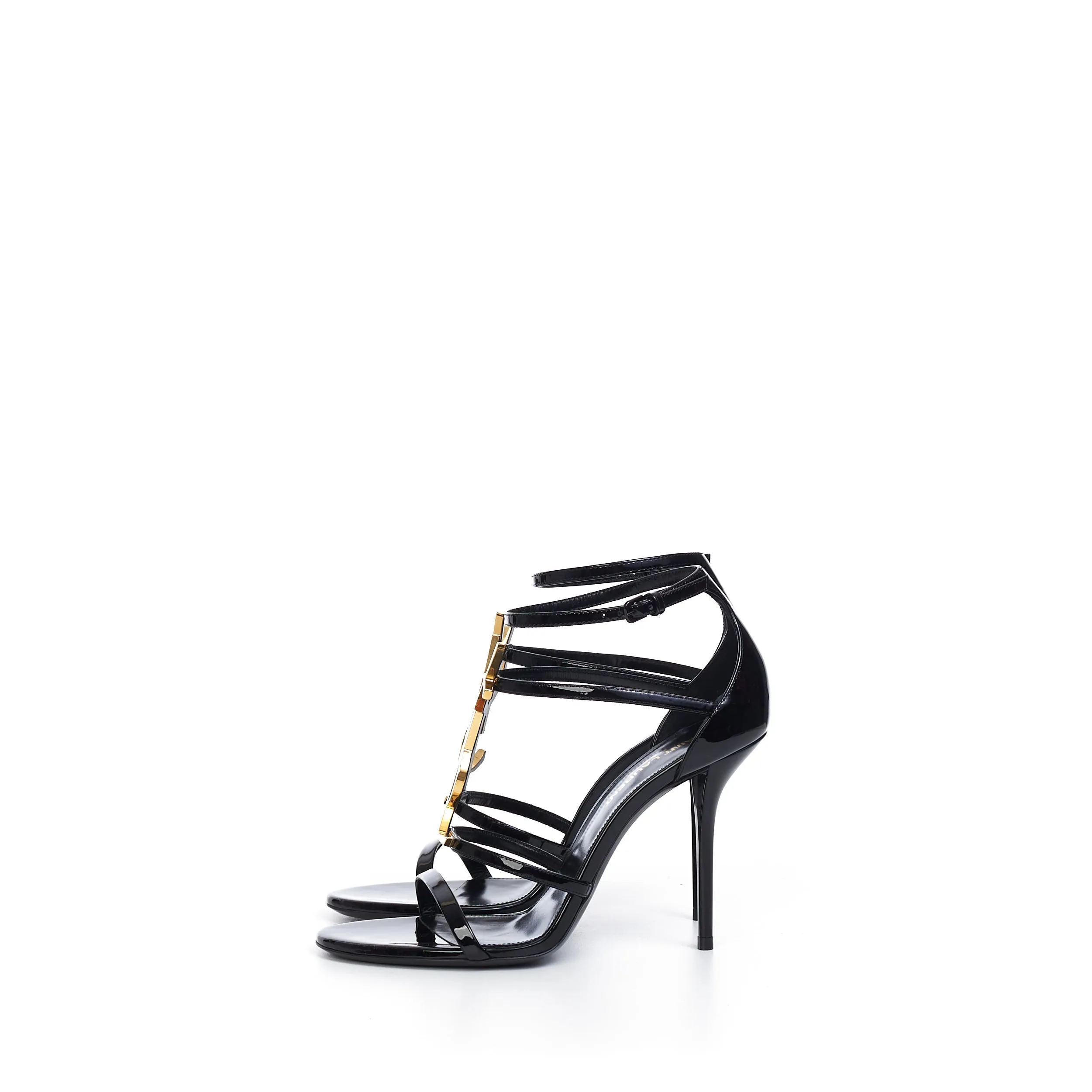 Cassandra Sandals In Black Patent Leather