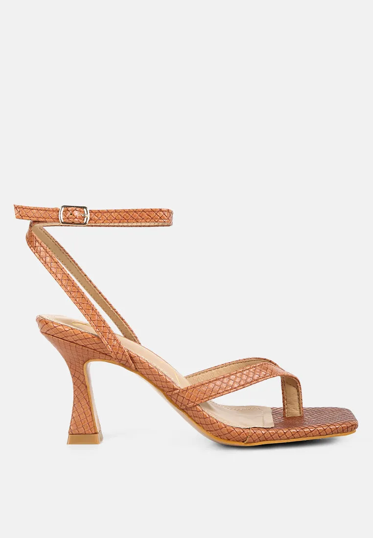 Celty Ankle Strap Spool Heel Sandals