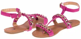 Chatties Ladies Woven Chain Nubuck Sandals