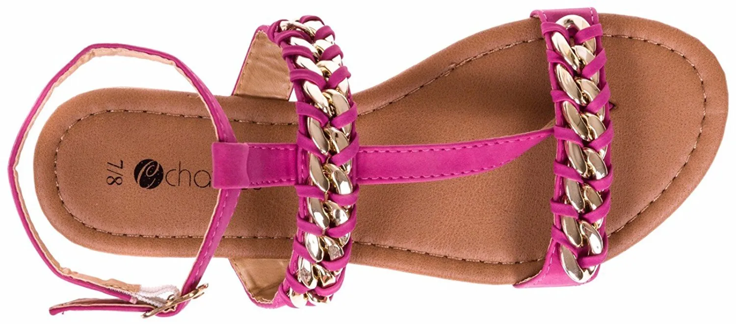 Chatties Ladies Woven Chain Nubuck Sandals