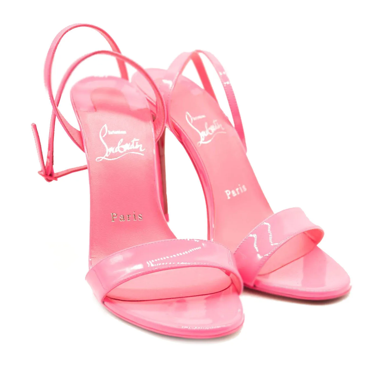 Christian Louboutin Loubigirl 100 Sandals In Rose-pink Patent Leather