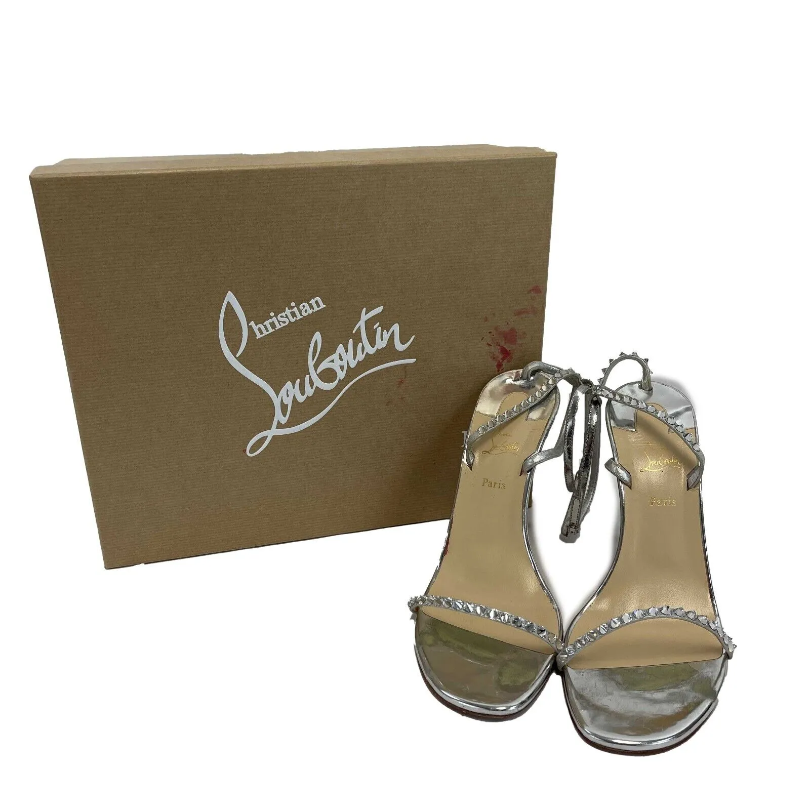 Christian Louboutin - So You 100 Swarovski Leather Sandals - 39.5 US 9.5